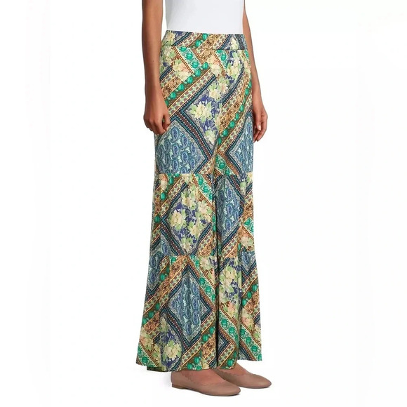 Johnny Was Tiered Riviera Pant Size S NWT